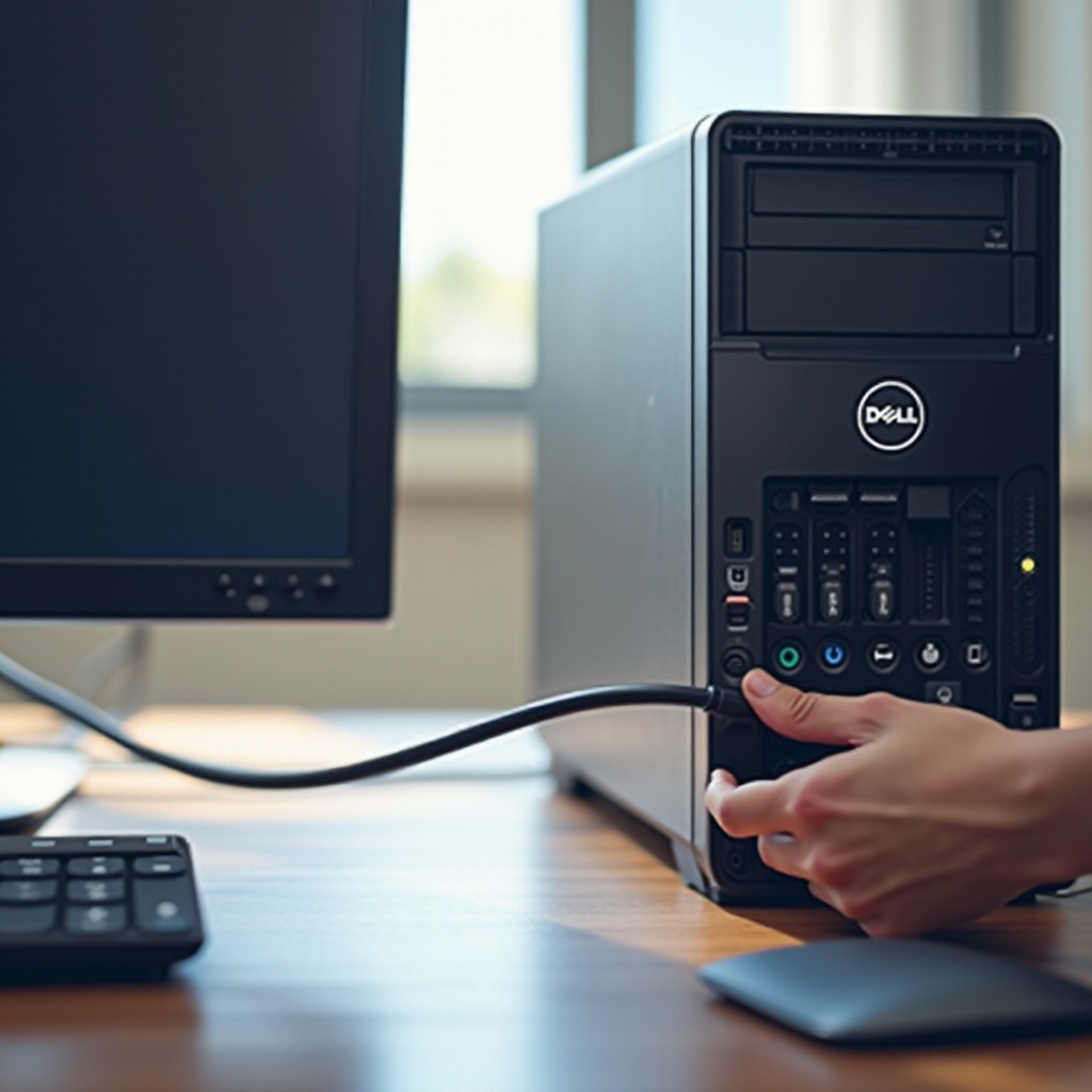 如何將 Dell 顯示器連接到 Dell 桌面電腦